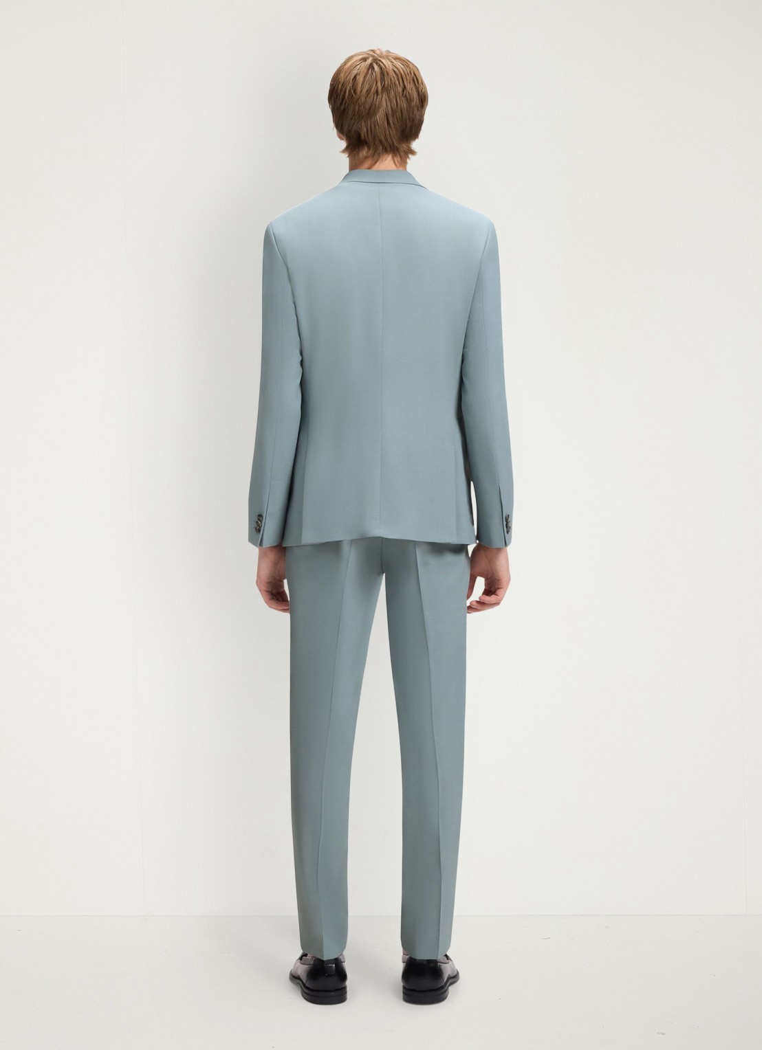 HUGO Extra slim-fit tweedelig pak van stretchmateriaal - achterkant 7 open grey-074 / grijs