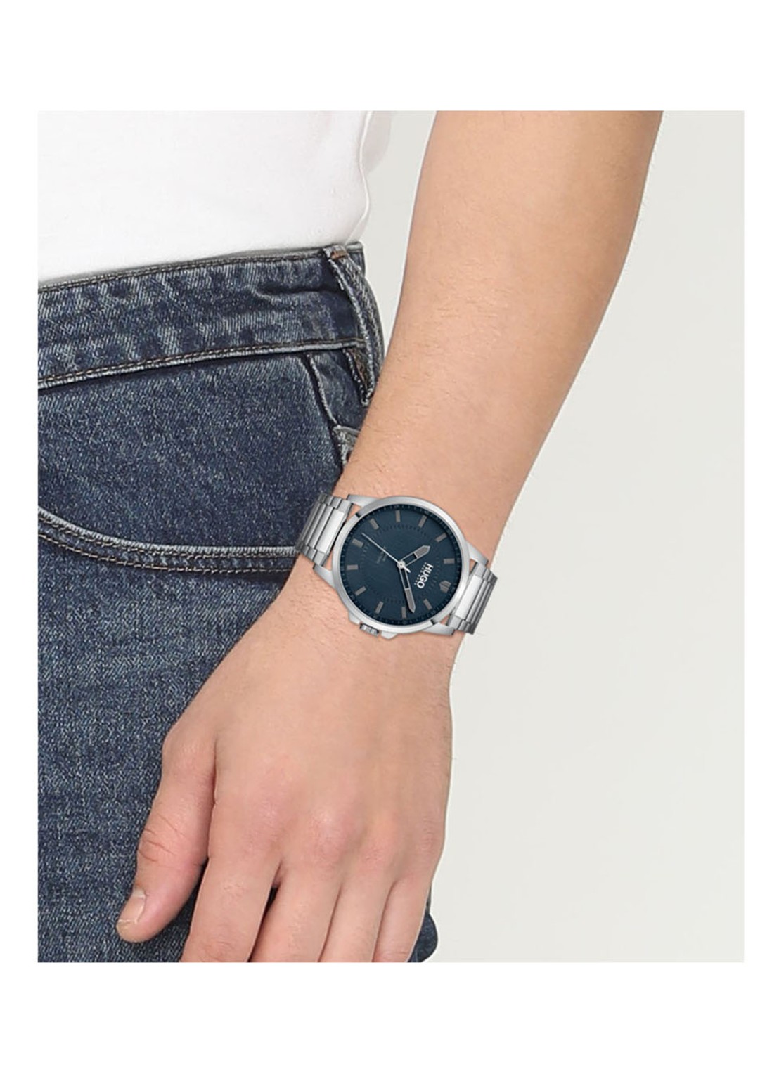HUGO First horloge HU1530186 - detail 3 zilver