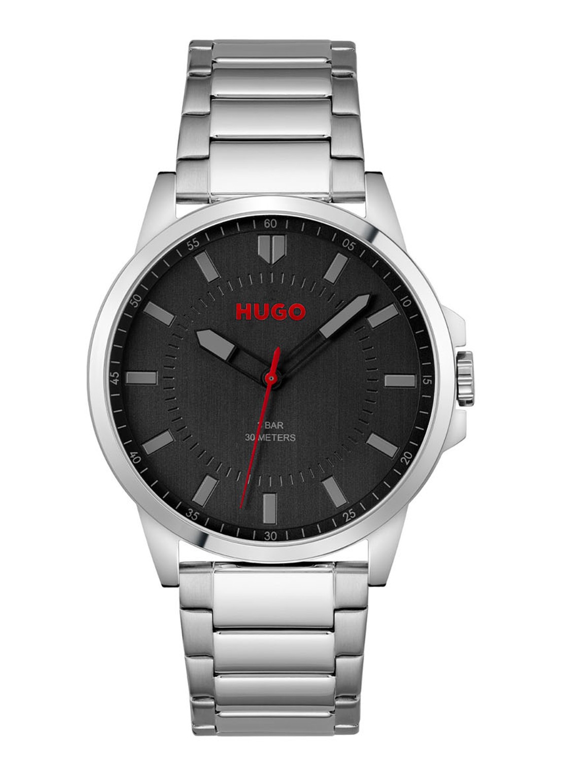 HUGO #First horloge HU1530246  - voorkant zilver