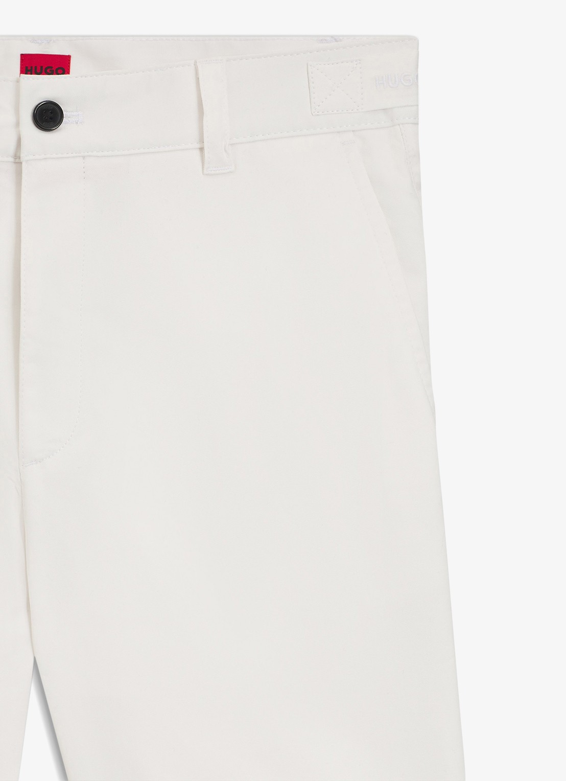 HUGO Genar261S slim fit korte broek met stretch - detail 3 natural-102 / wit