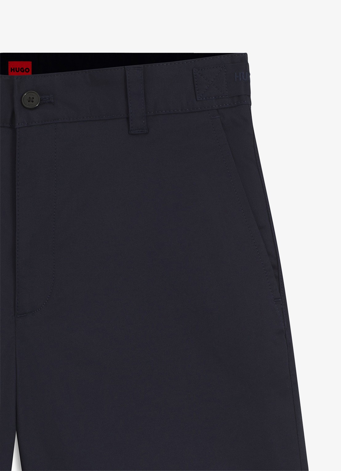 HUGO Genar261S slim fit korte broek met stretch - detail 6 dark blue-405 / blauw