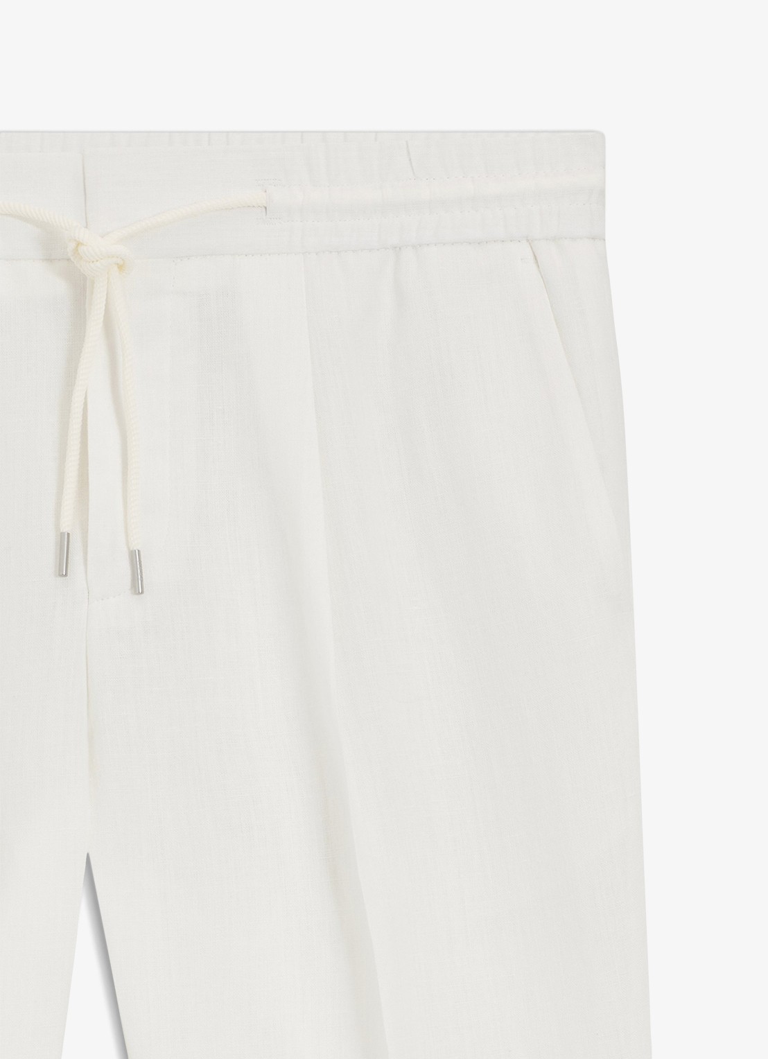 HUGO Getlin251F3 tapered fit pantalon in katoenblend - detail 6 natural-102 / wit