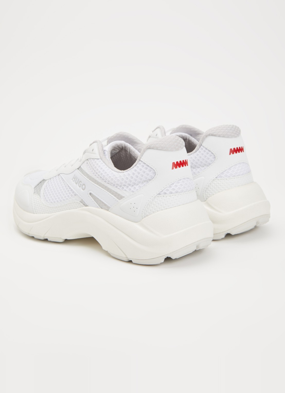 HUGO Go2 sneaker met mesh details - achterkant wit