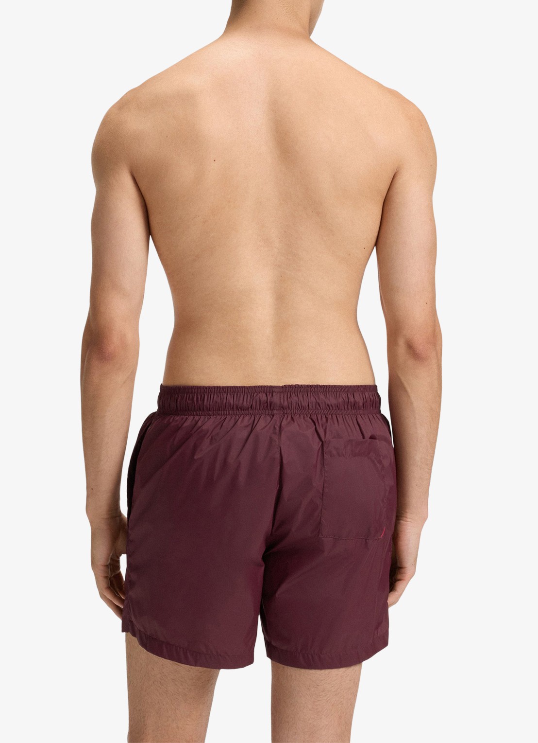 HUGO Haiti zwemshorts met logo  - achterkant 4 dark red-602 / rood