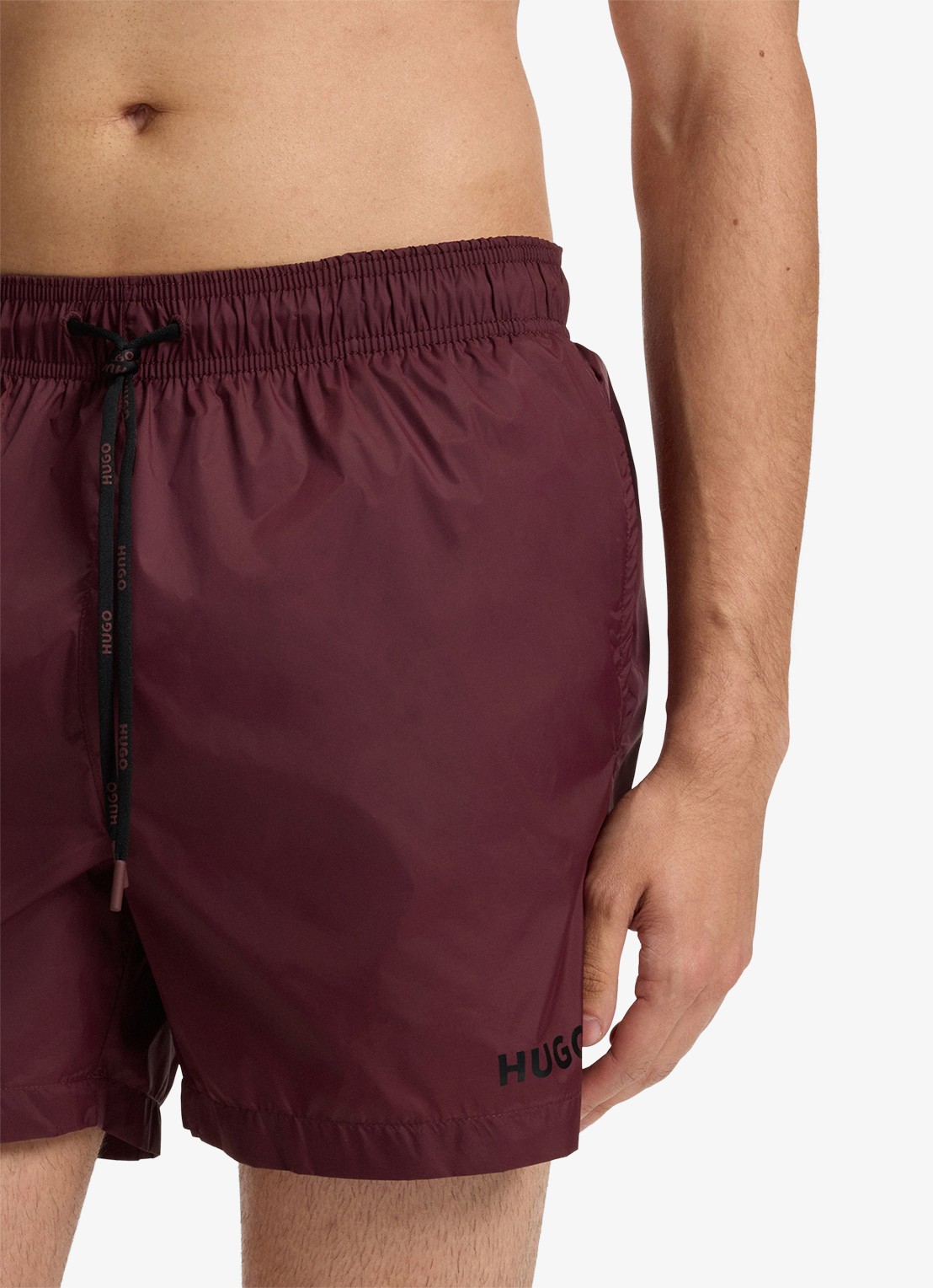 HUGO Haiti zwemshorts met logo  - detail 2 dark red-602 / rood