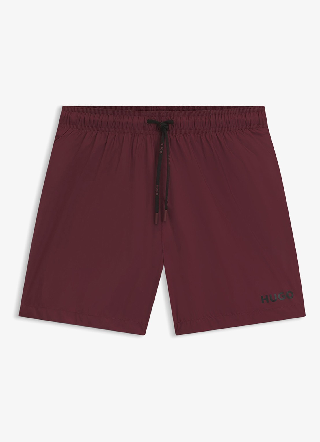 HUGO Haiti zwemshorts met logo  - voorkant 3 dark red-602 / rood