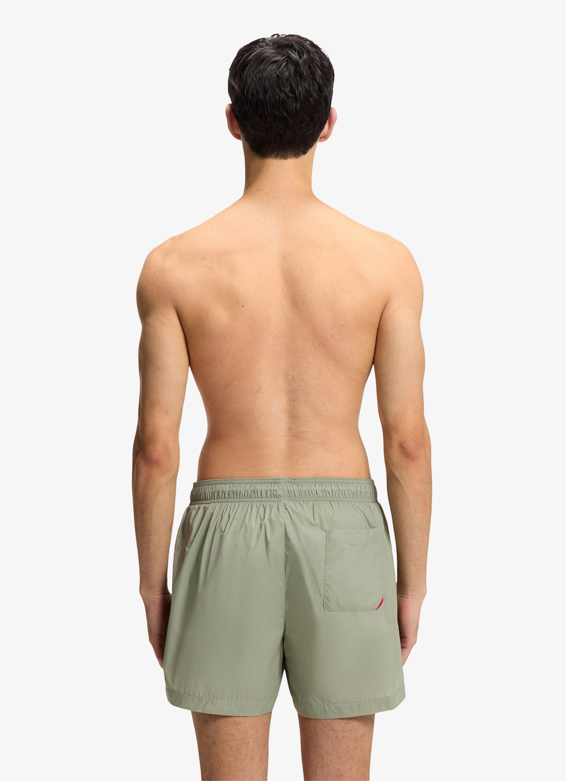 HUGO Haiti zwemshorts met logo  - achterkant 4 dark green-306 / groen