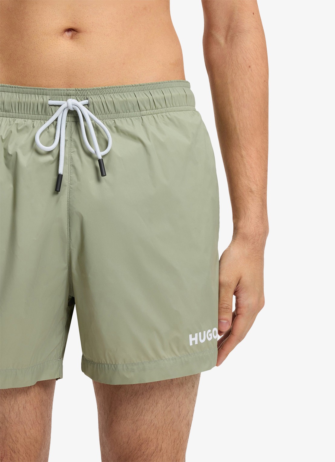 HUGO Haiti zwemshorts met logo  - detail 3 dark green-306 / groen
