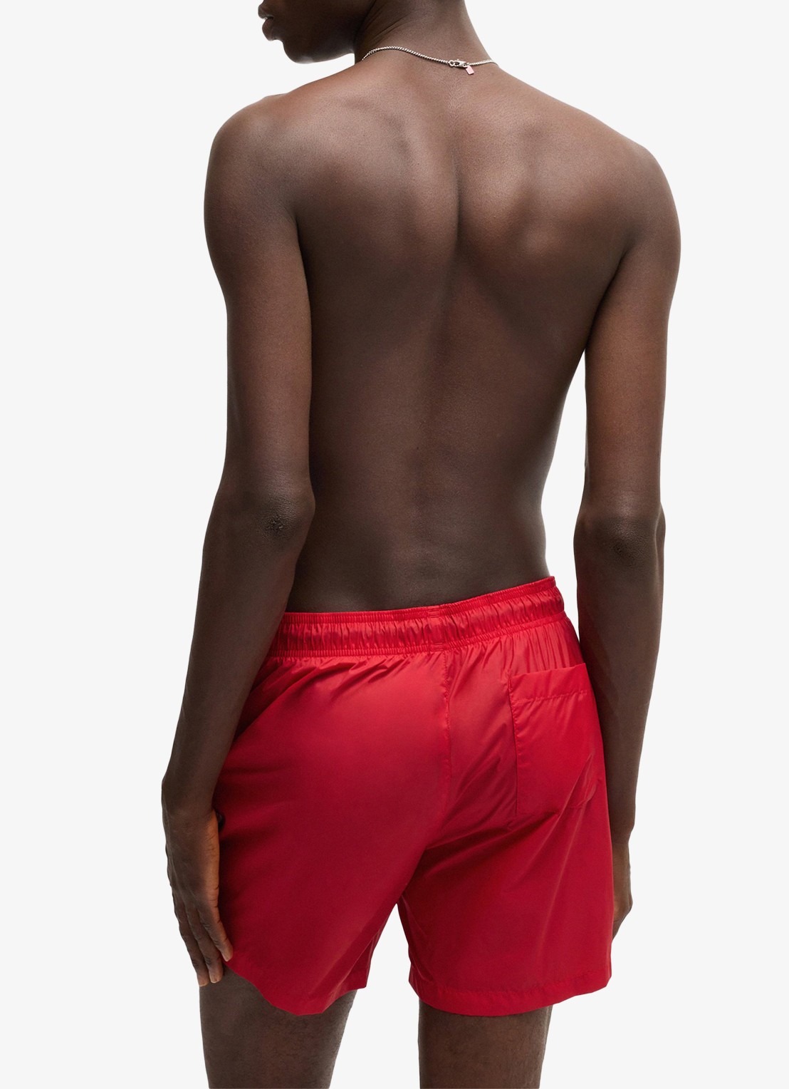 HUGO Haiti zwemshorts met logo  - achterkant 4 open pink-693 / roze