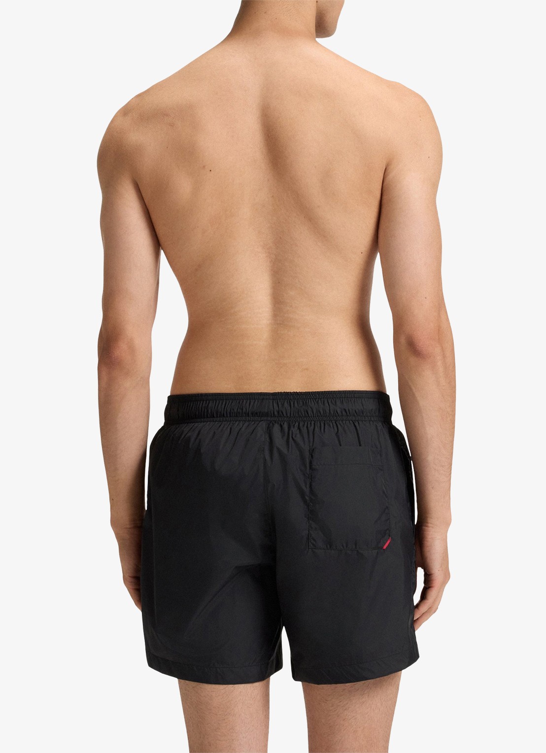 HUGO Haiti zwemshorts met logo  - achterkant 5 black-001 / zwart