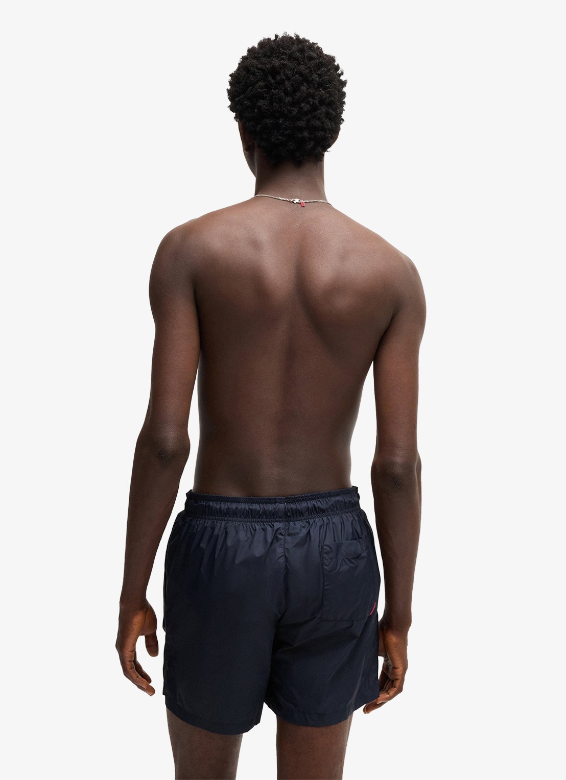 HUGO Haiti zwemshorts met logo  - achterkant 4 dark blue-405 / blauw