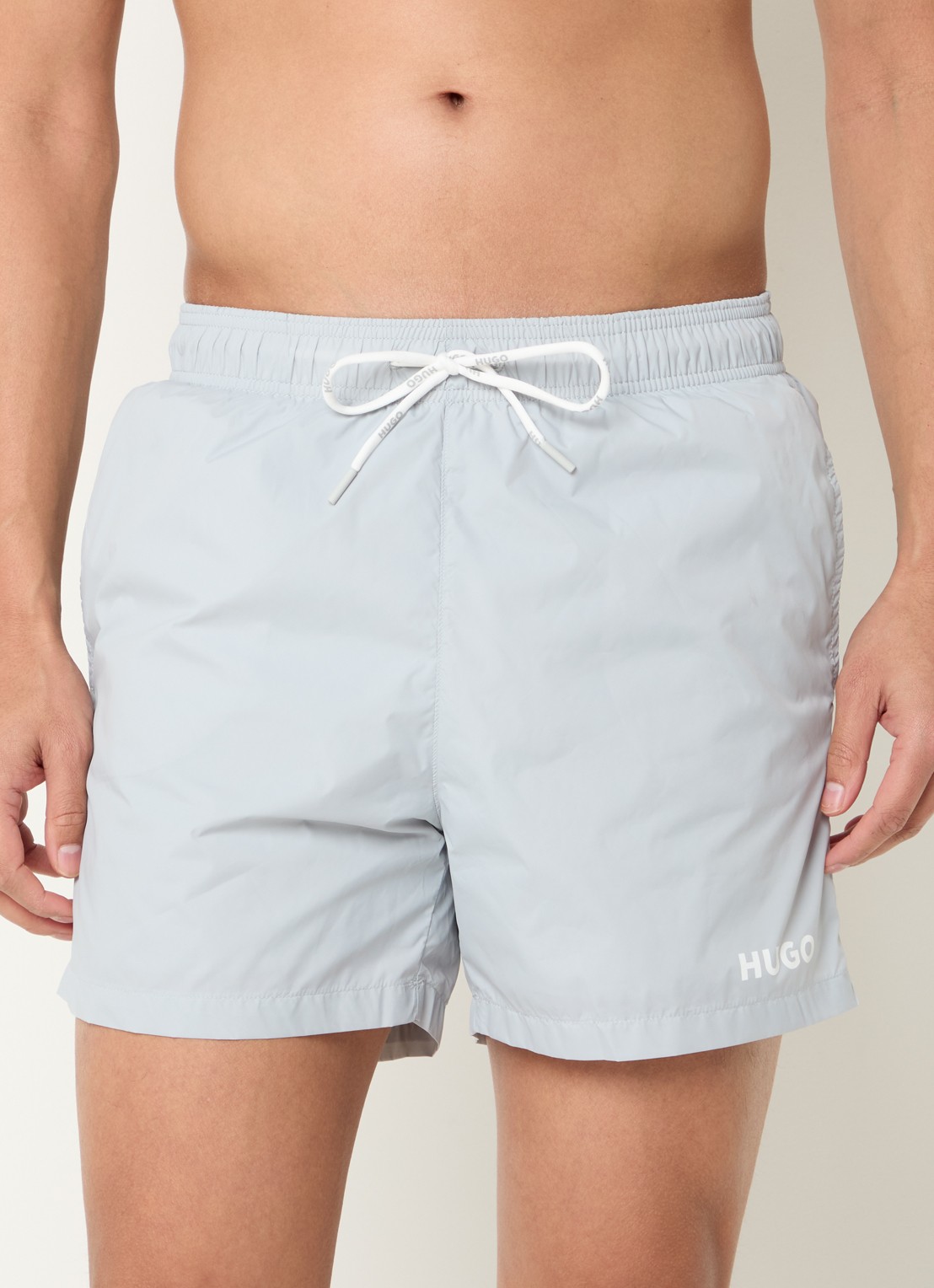 HUGO Haiti zwemshorts met logo  - detail 3 light/pastel grey-050 / grijs