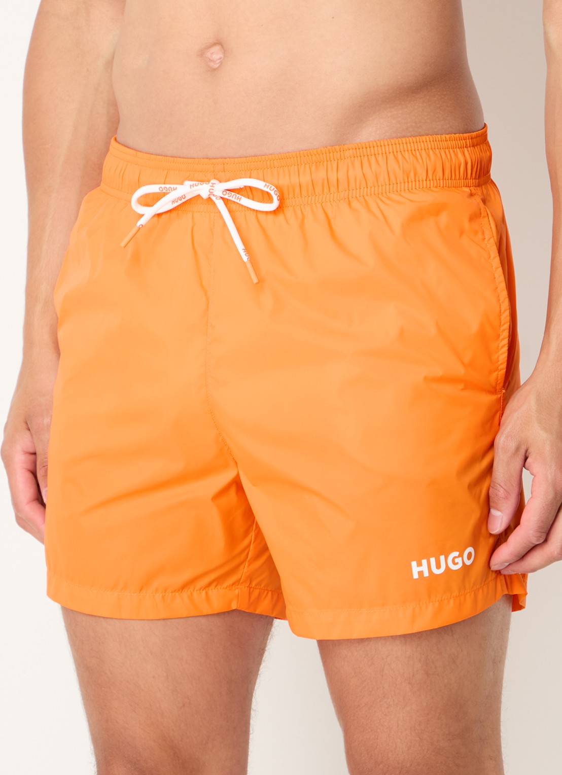 HUGO Haiti zwemshorts met logo  - detail bright orange-820 / oranje