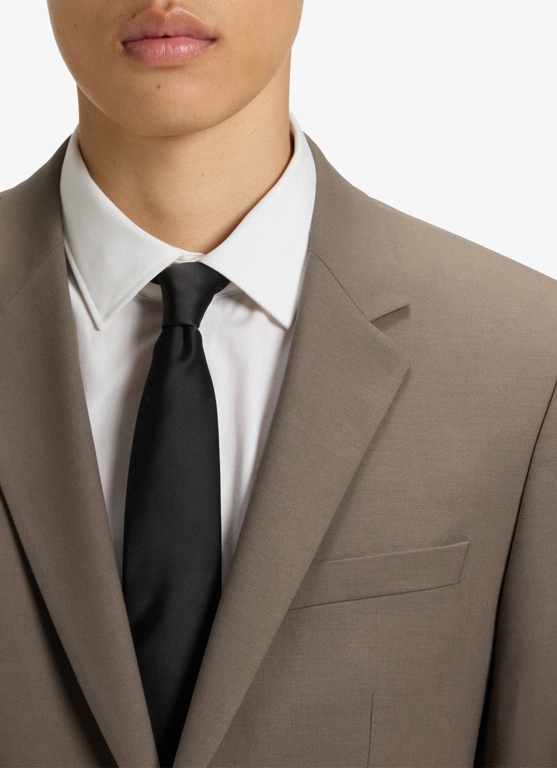 HUGO Henry/Getlin232X slim fit 2-delig pak in wolblend - detail 5 medium grey-032 / grijs