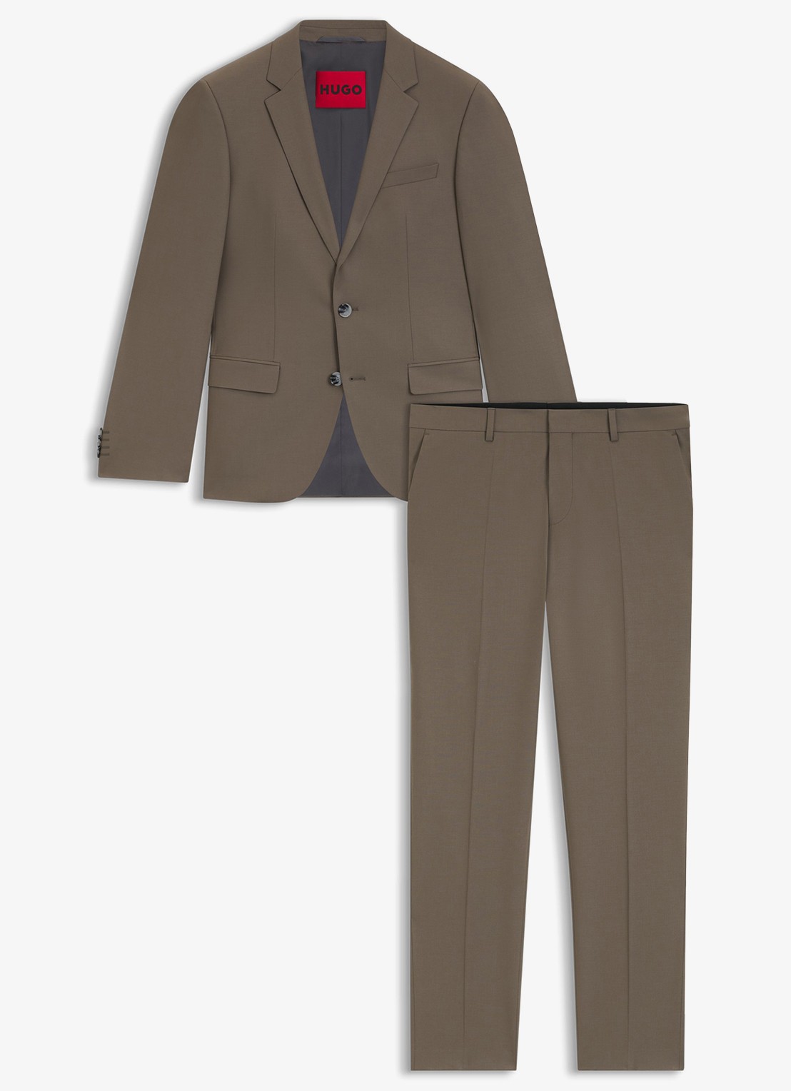 HUGO Henry/Getlin232X slim fit 2-delig pak in wolblend - voorkant medium grey-032 / grijs