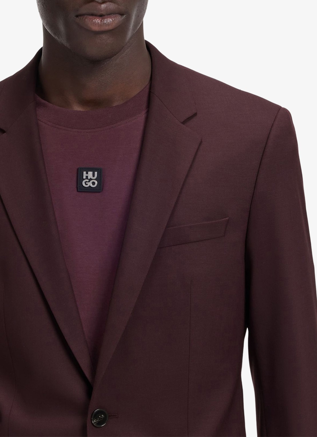 HUGO Henry/Getlin232X slim fit 2-delig pak in wolblend - detail 5 open brown-249