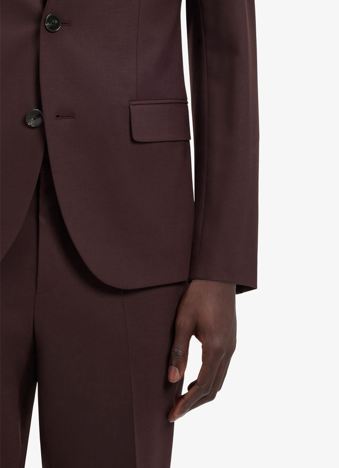 HUGO Henry/Getlin232X slim fit 2-delig pak in wolblend - detail 6 open brown-249