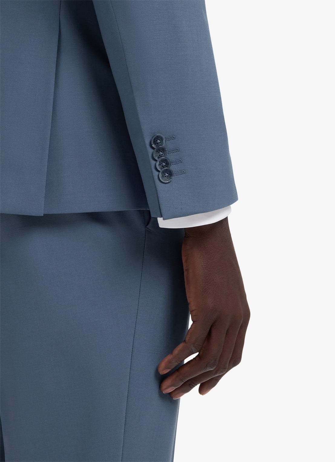 HUGO Henry/Getlin232X slim fit 2-delig pak in wolblend - detail 3 open blue-496