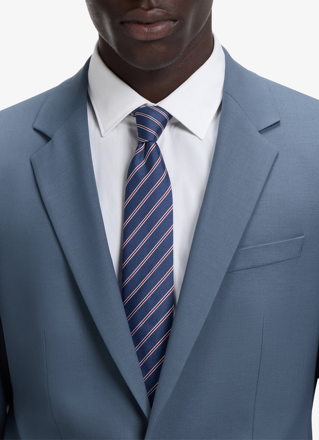 HUGO Henry/Getlin232X slim fit 2-delig pak in wolblend - detail 5 open blue-496