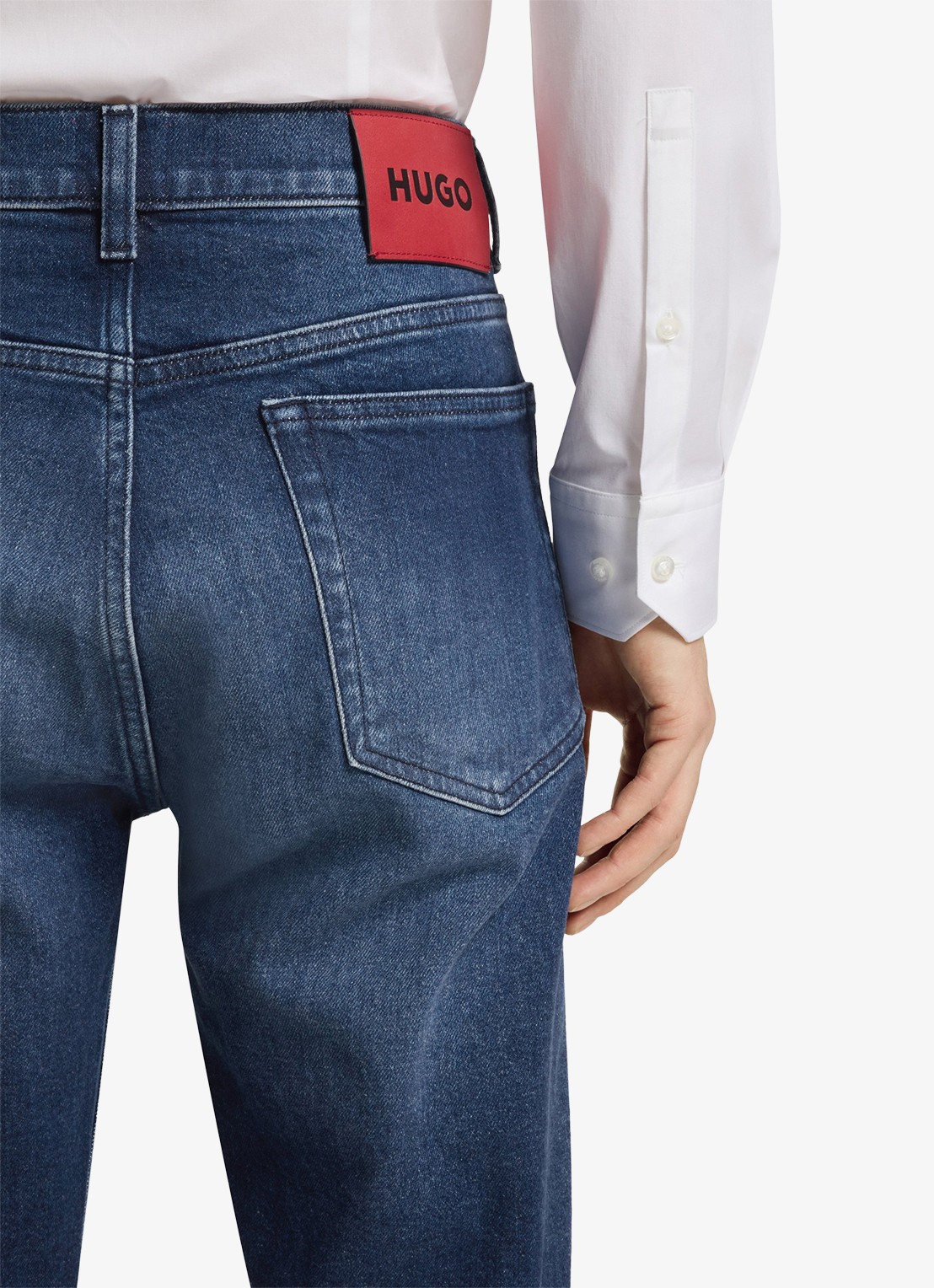 HUGO High waist slim fit jeans in katoenblend - detail 5 denim
