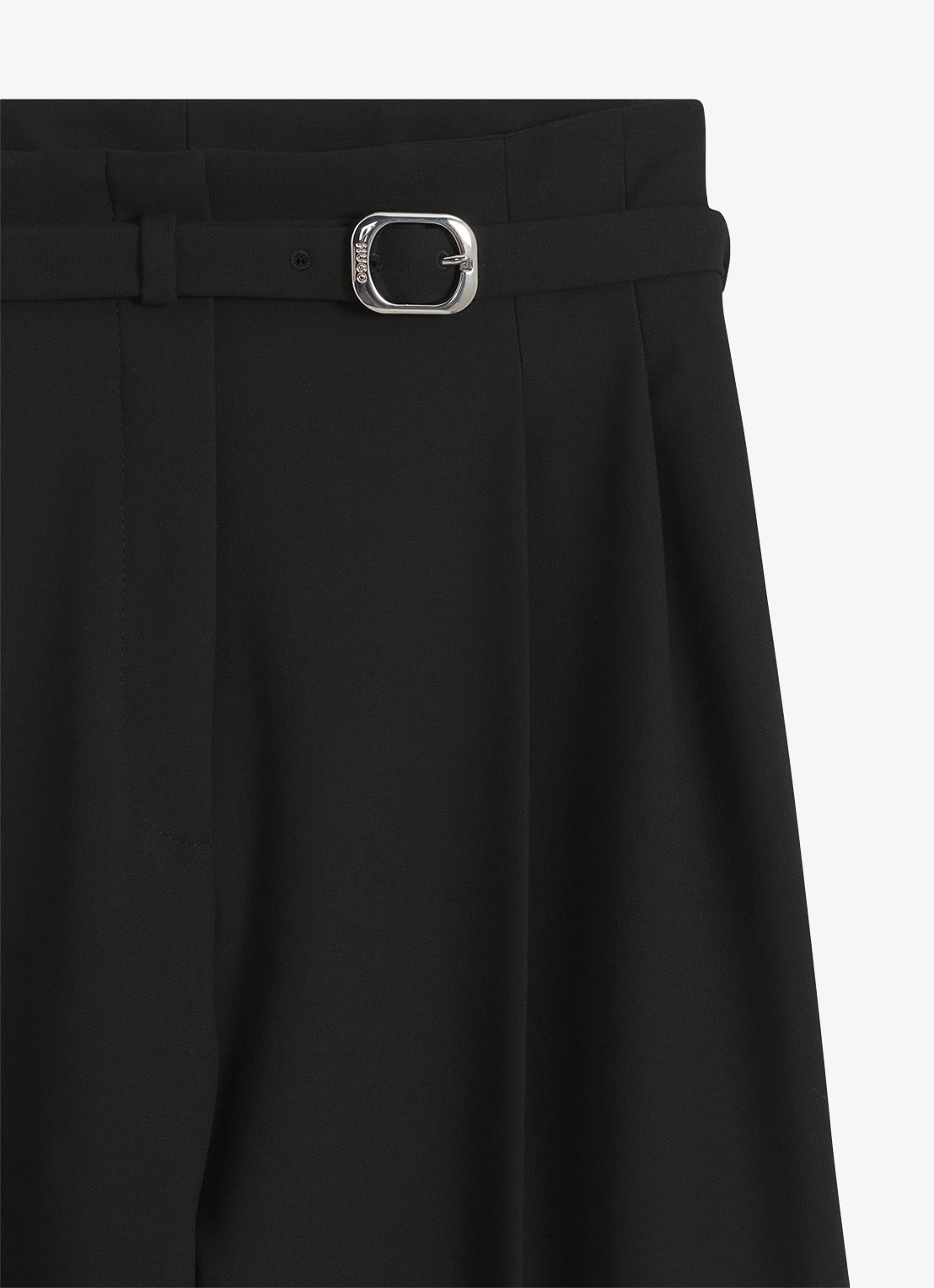 HUGO High waist straight fit pantalon met ceintuur en steekzakken  - detail 6 zwart