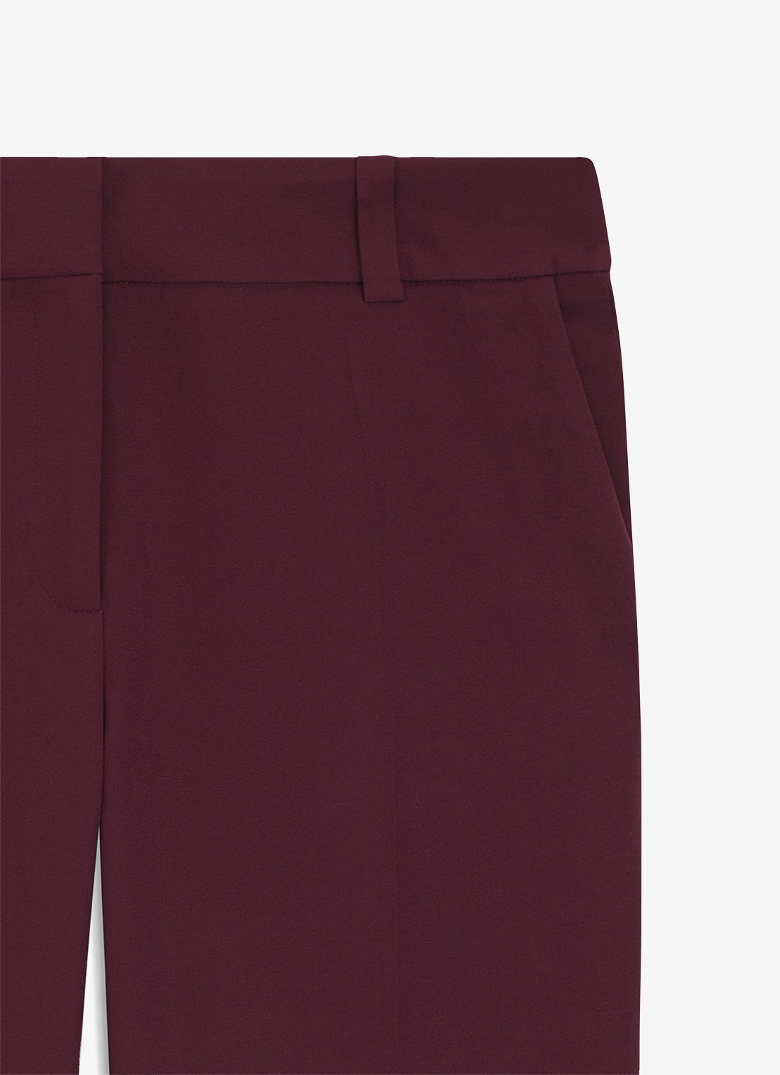 HUGO High waist tapered fit pantalon met logo - detail 3 bordeauxrood