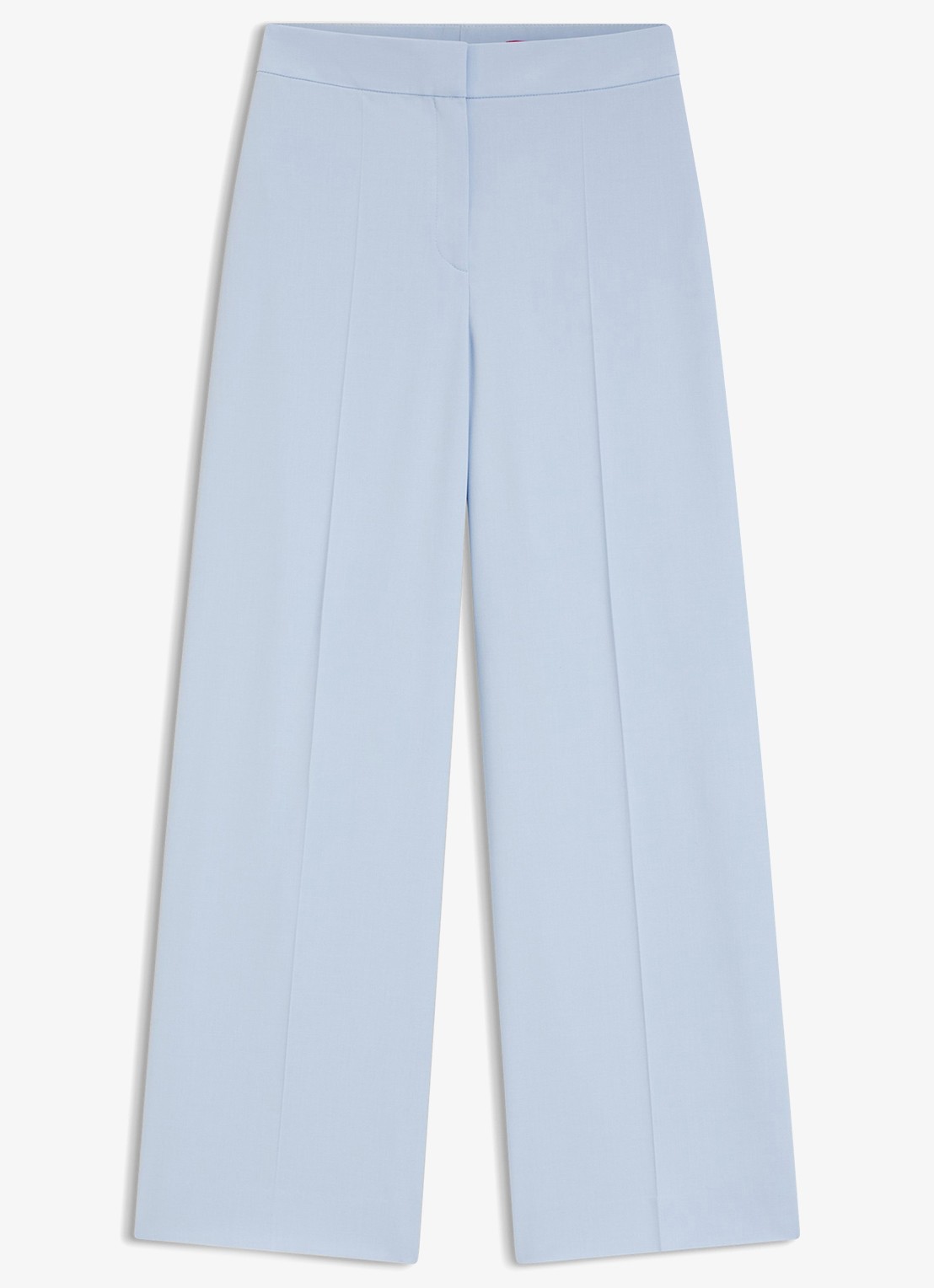 HUGO High waist wide fit pantalon met paspelzak - voorkant 2 open blue-476 / blauw