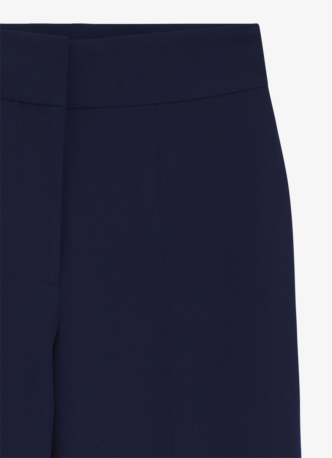 HUGO High waist wide fit pantalon met steekzakken - detail 5 donkerblauw
