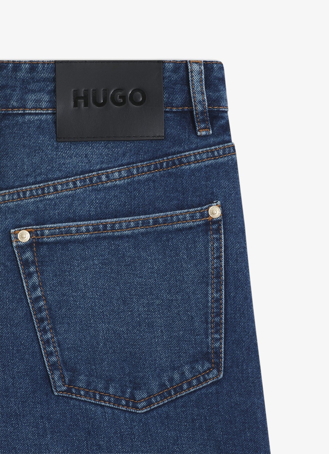 HUGO High waist wide leg jeans met steekzakken - detail 6 indigo
