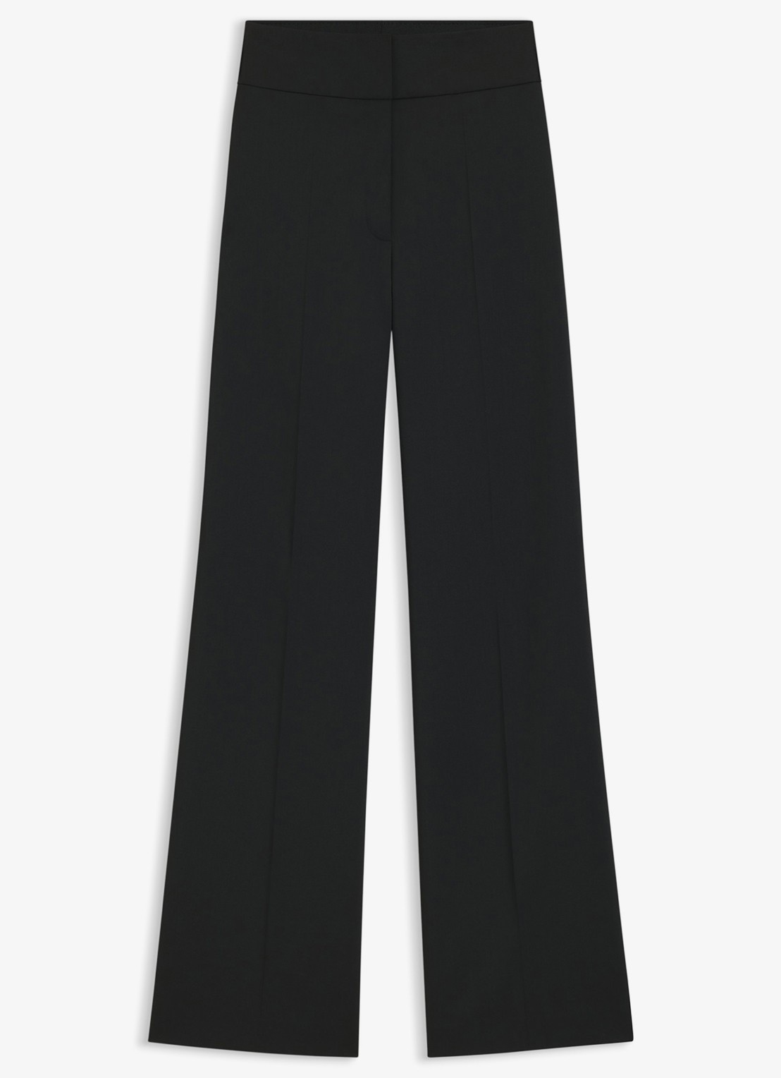 HUGO Himia high waist straight fit pantalon in wolblend met steekzakken - voorkant 5 zwart