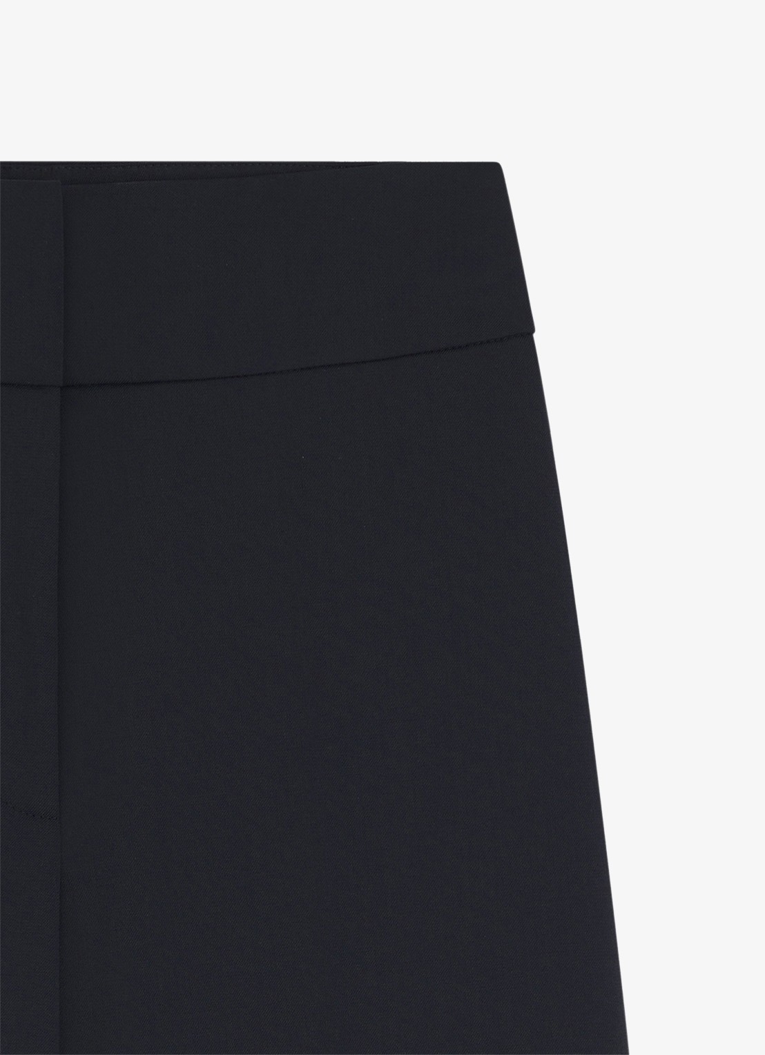 HUGO Himia high waist straight fit pantalon in wolblend met steekzakken - detail 5 donkerblauw