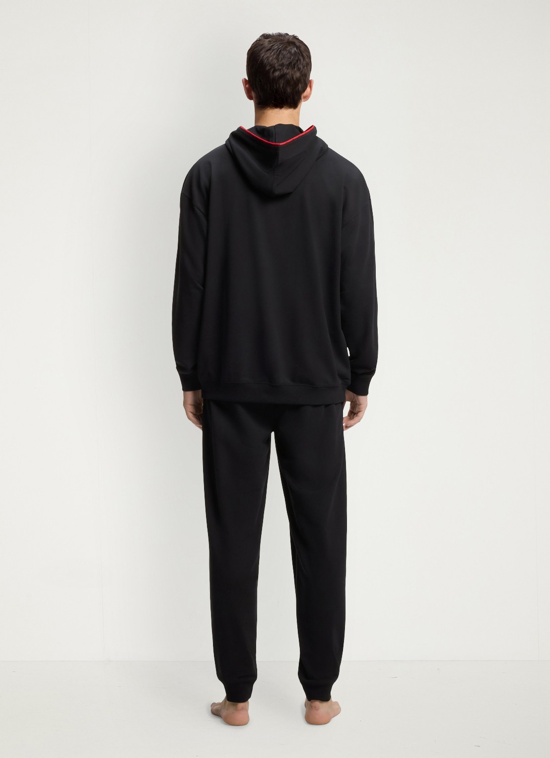 HUGO Hoodie met logo - achterkant 5 zwart