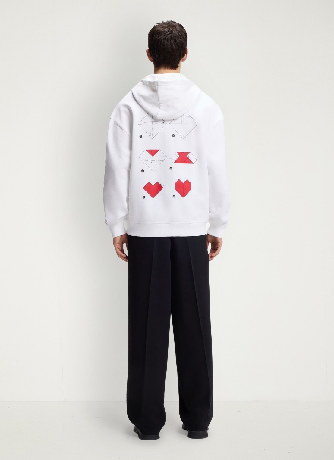 HUGO Hoodie met logo - achterkant 2 wit