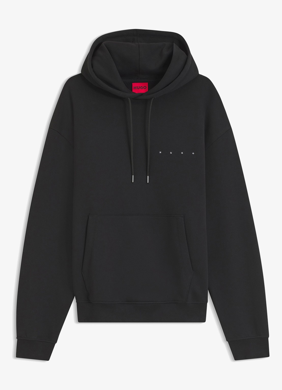 HUGO Hoodie met logo - voorkant zwart