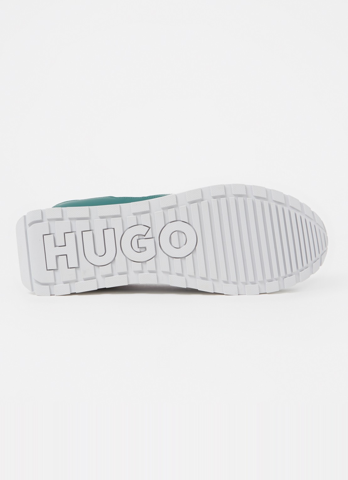 HUGO Icelin Runn sneaker met suède details - detail 3 groen