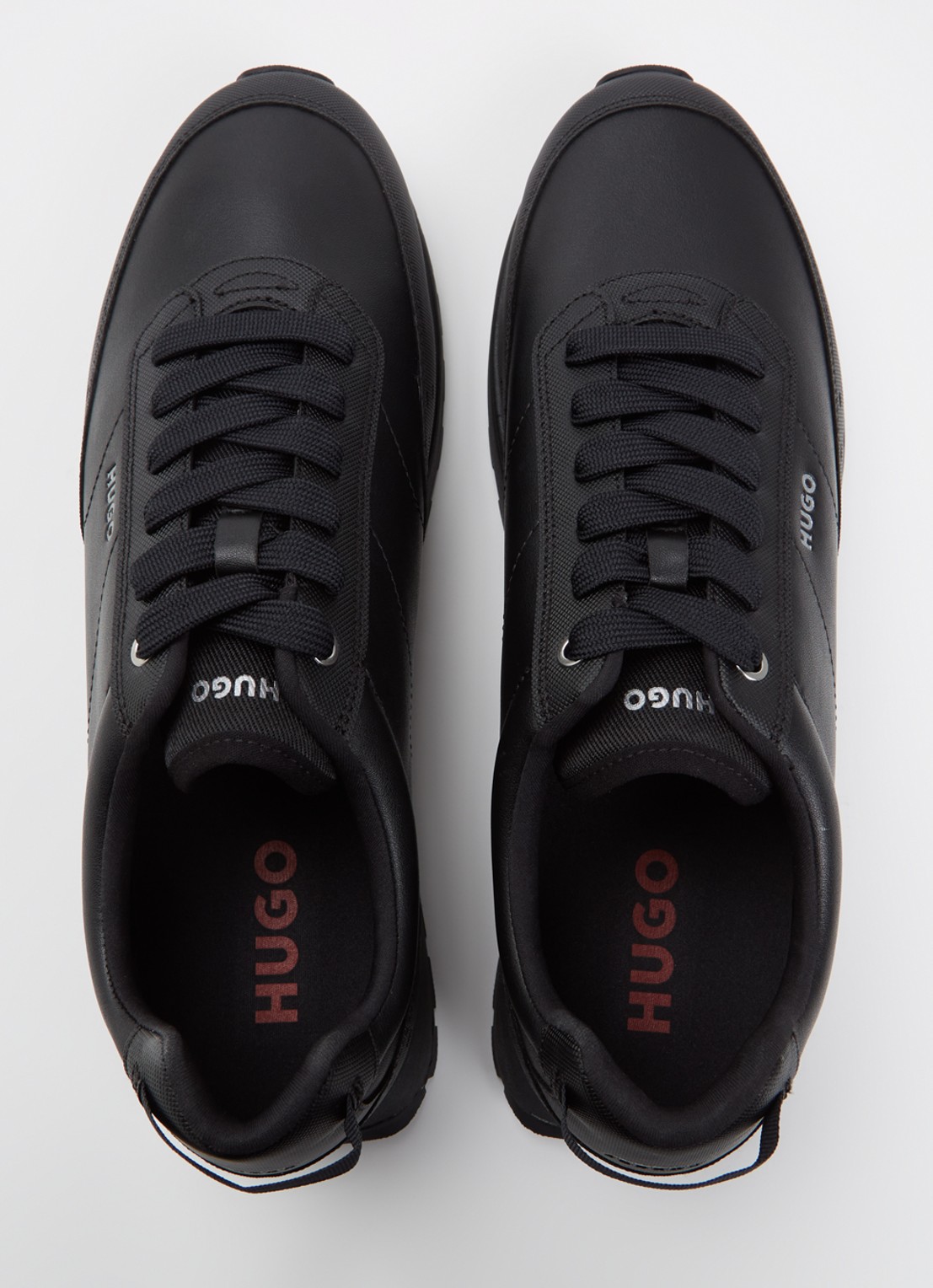 HUGO Icelin sneaker met logo - detail 3 zwart