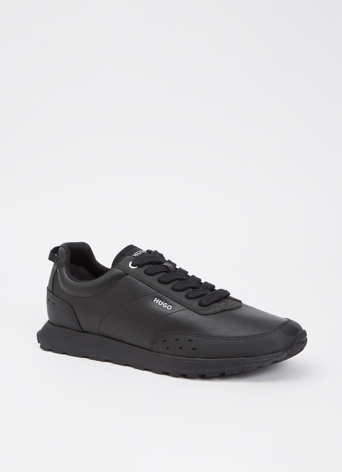HUGO Icelin sneaker met logo - voorkant zwart