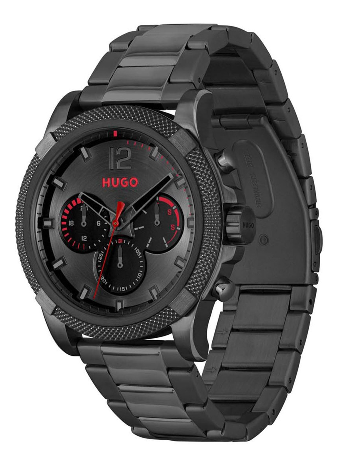 HUGO Impress for him horloge HU1530296 - voorkant 2 zwart
