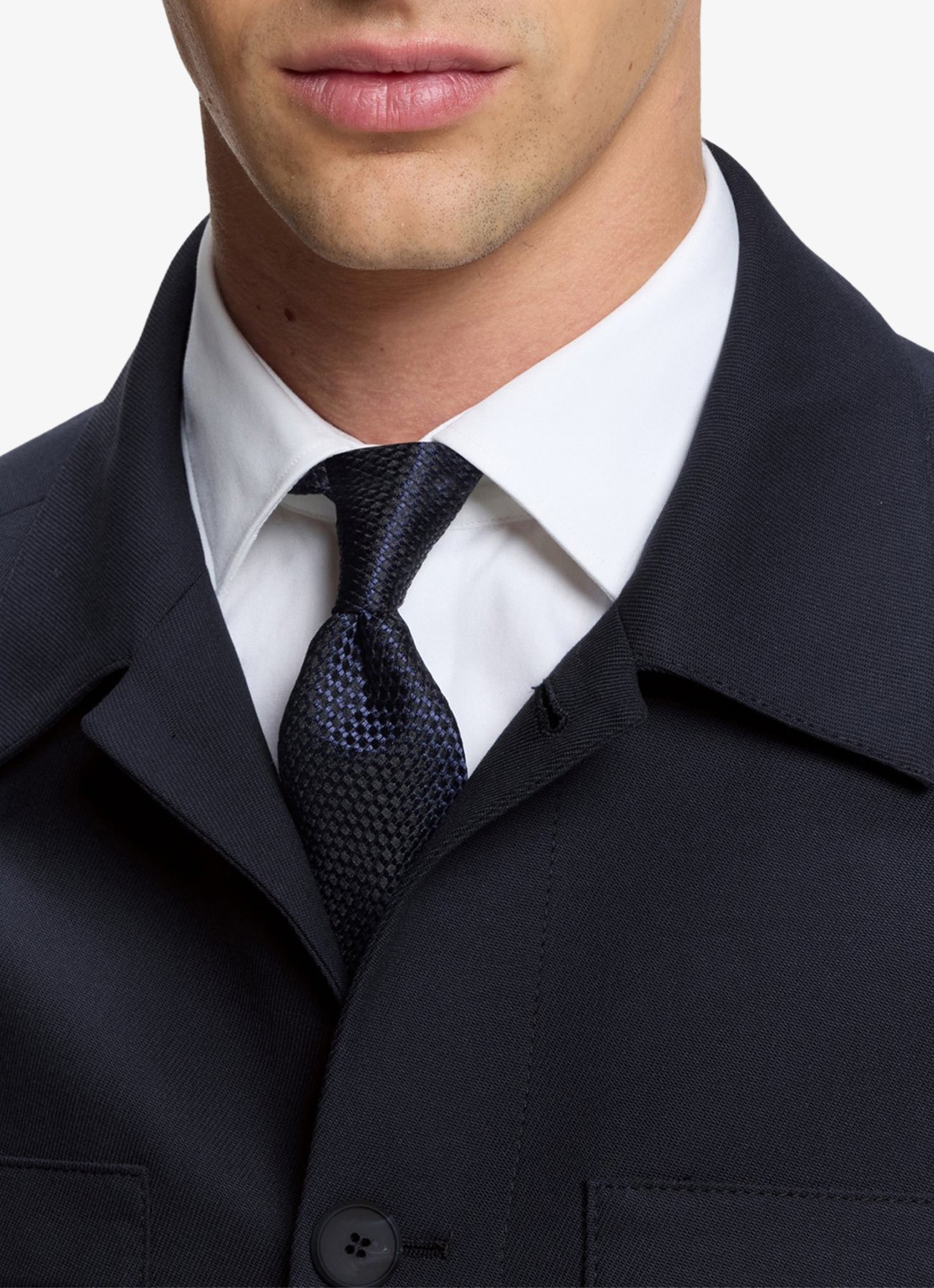 HUGO Jack met borstzakken - detail 2 donkerblauw