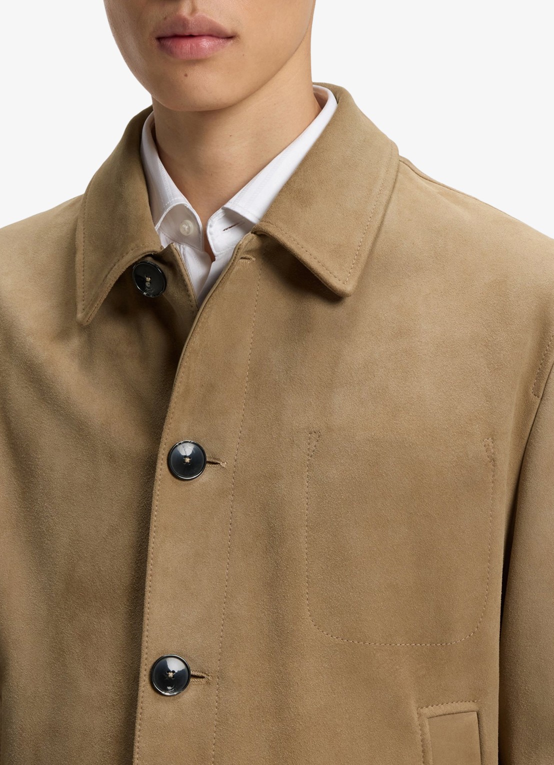 HUGO Jack van suede - detail 4 beige