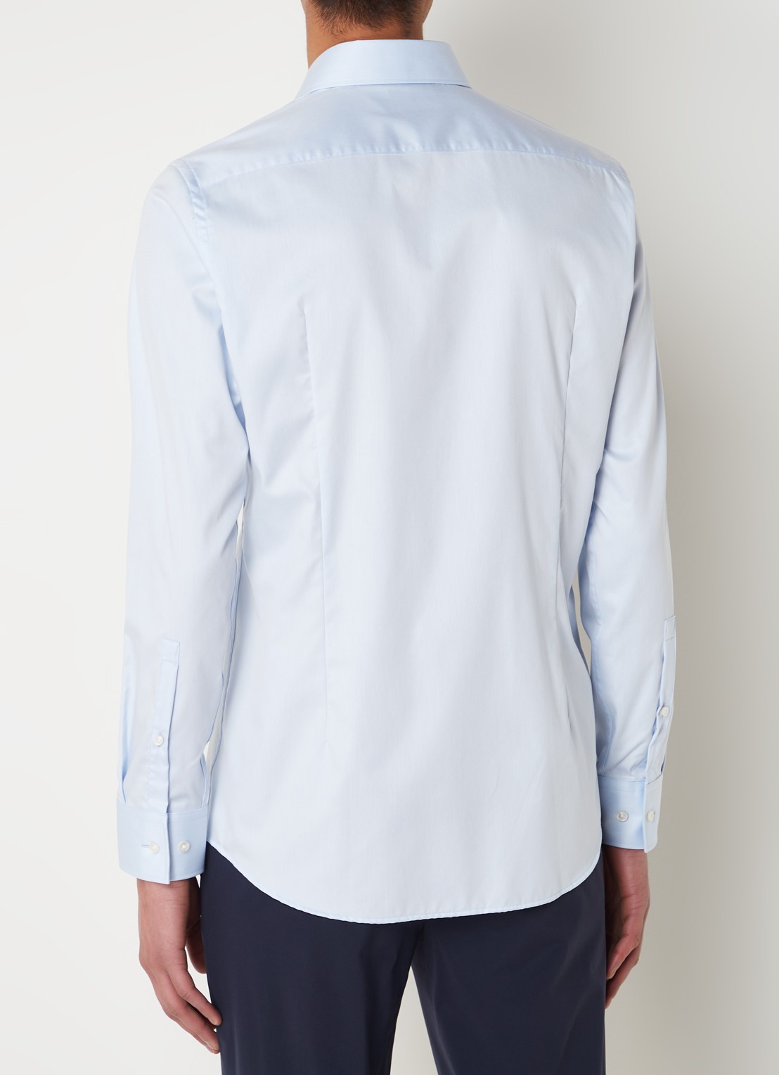 HUGO Kason slim fit overhemd - achterkant 3 lichtblauw