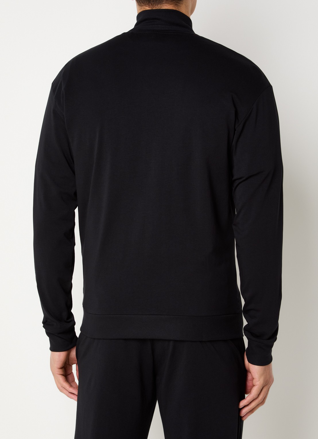 HUGO Laze sweatvest met logo - achterkant zwart