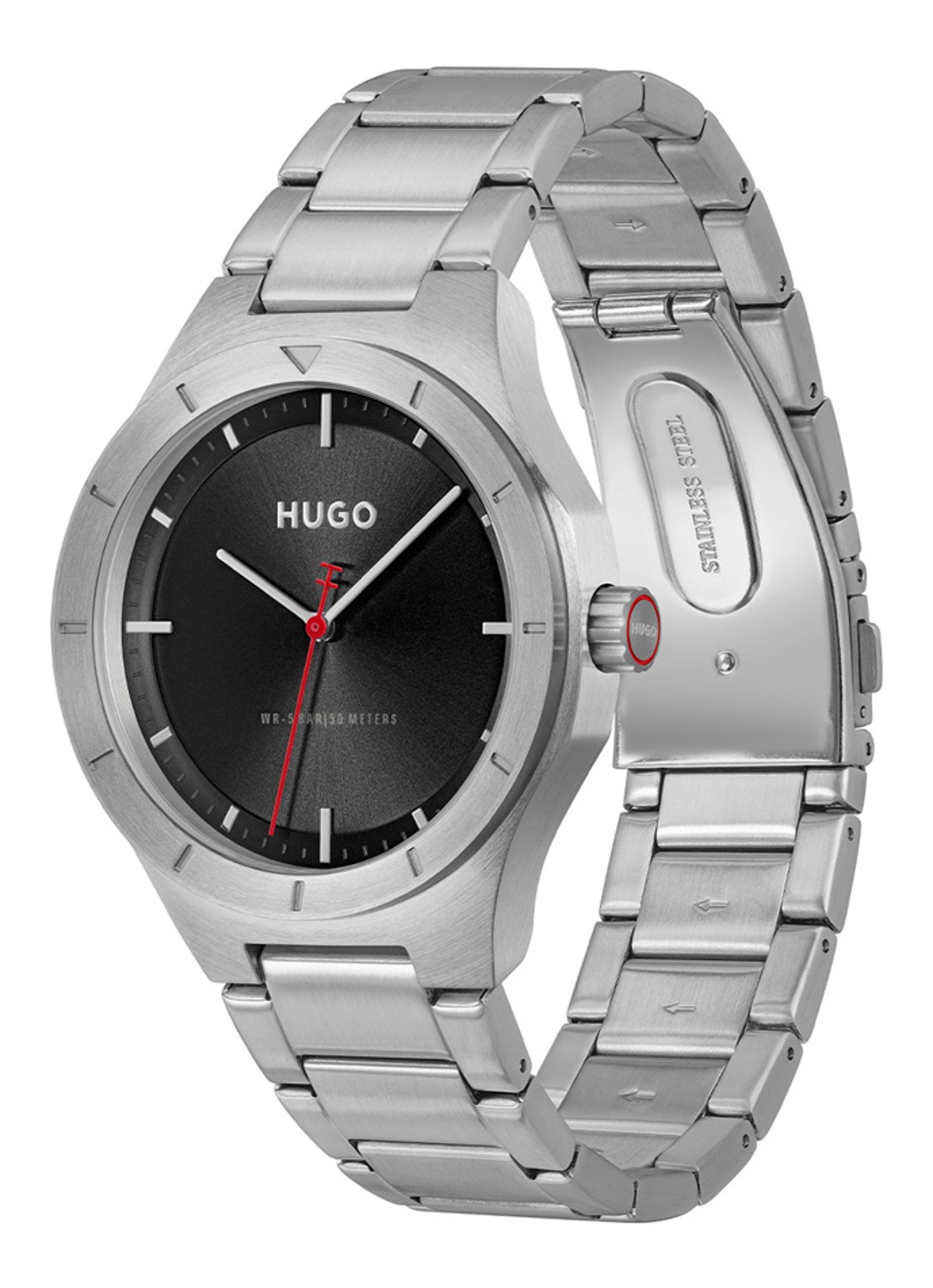 HUGO #LIT horloge HU1530447 - detail zilver