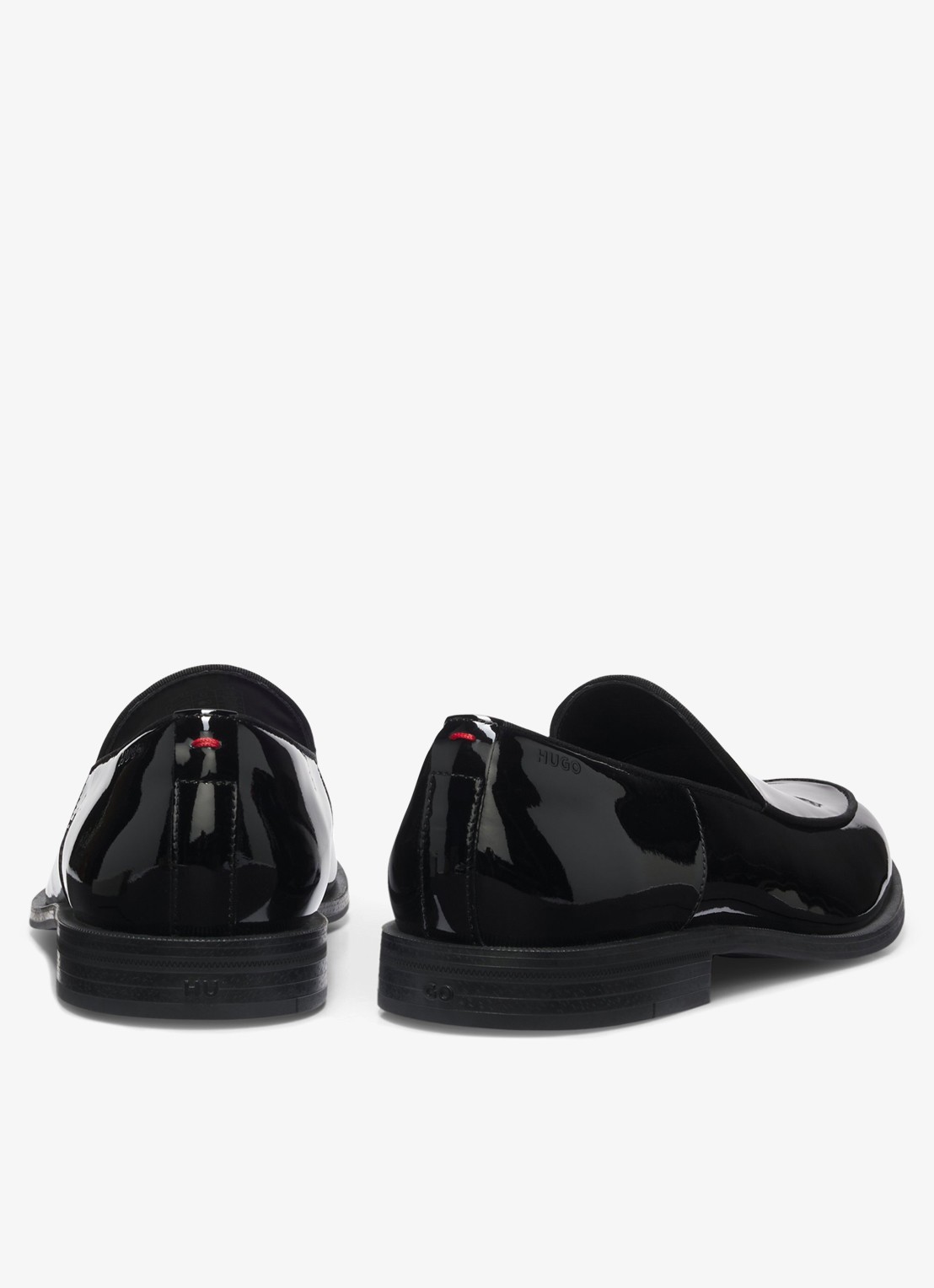 HUGO Loafer van lakleer - achterkant 6 black-001 / zwart