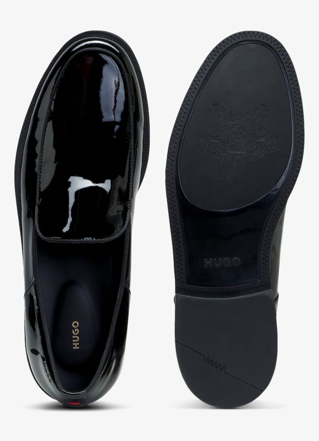 HUGO Loafer van lakleer - detail 4 black-001 / zwart