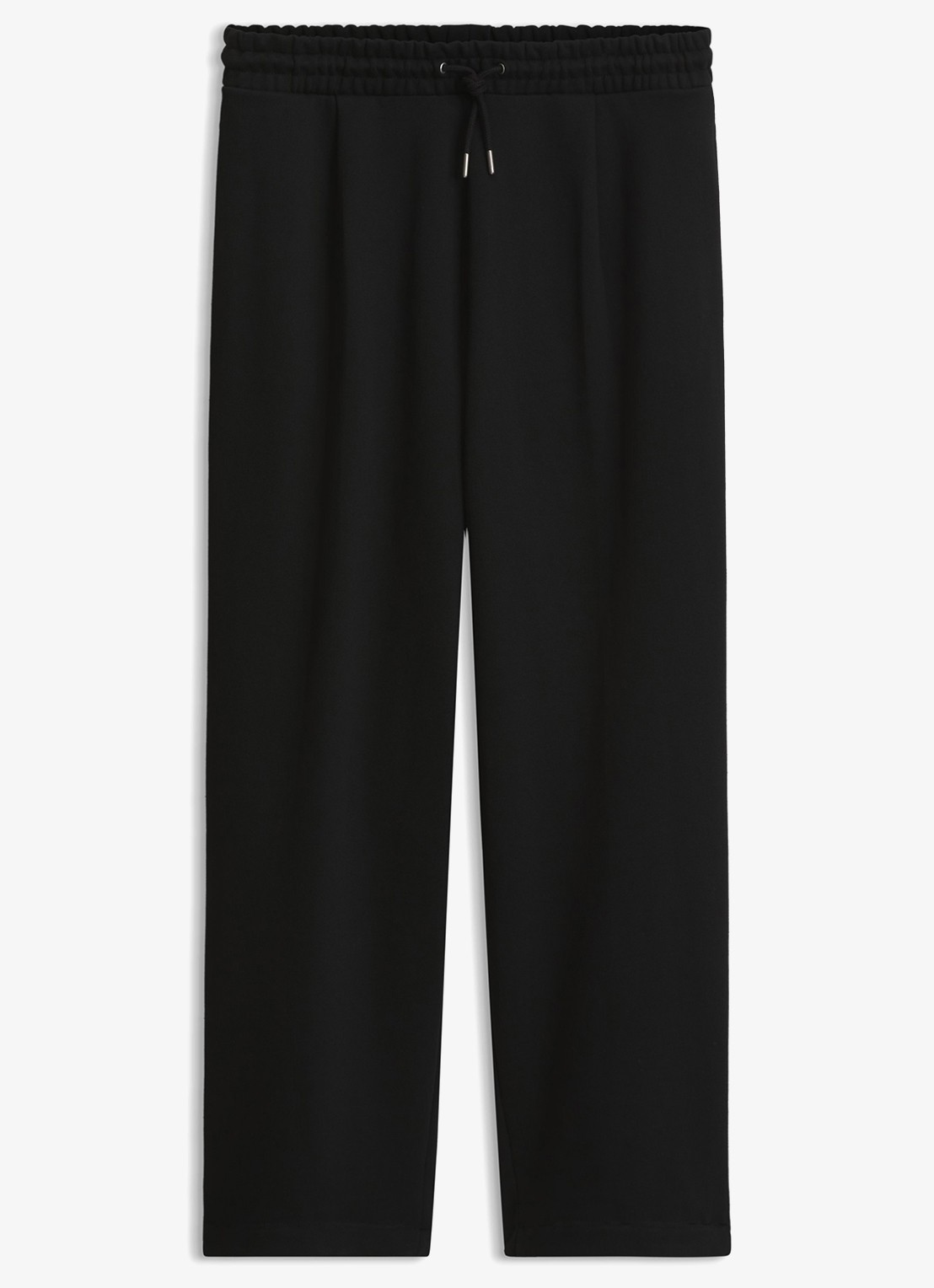 HUGO Loose fit broek met opgestikte zakken en studs - voorkant zwart