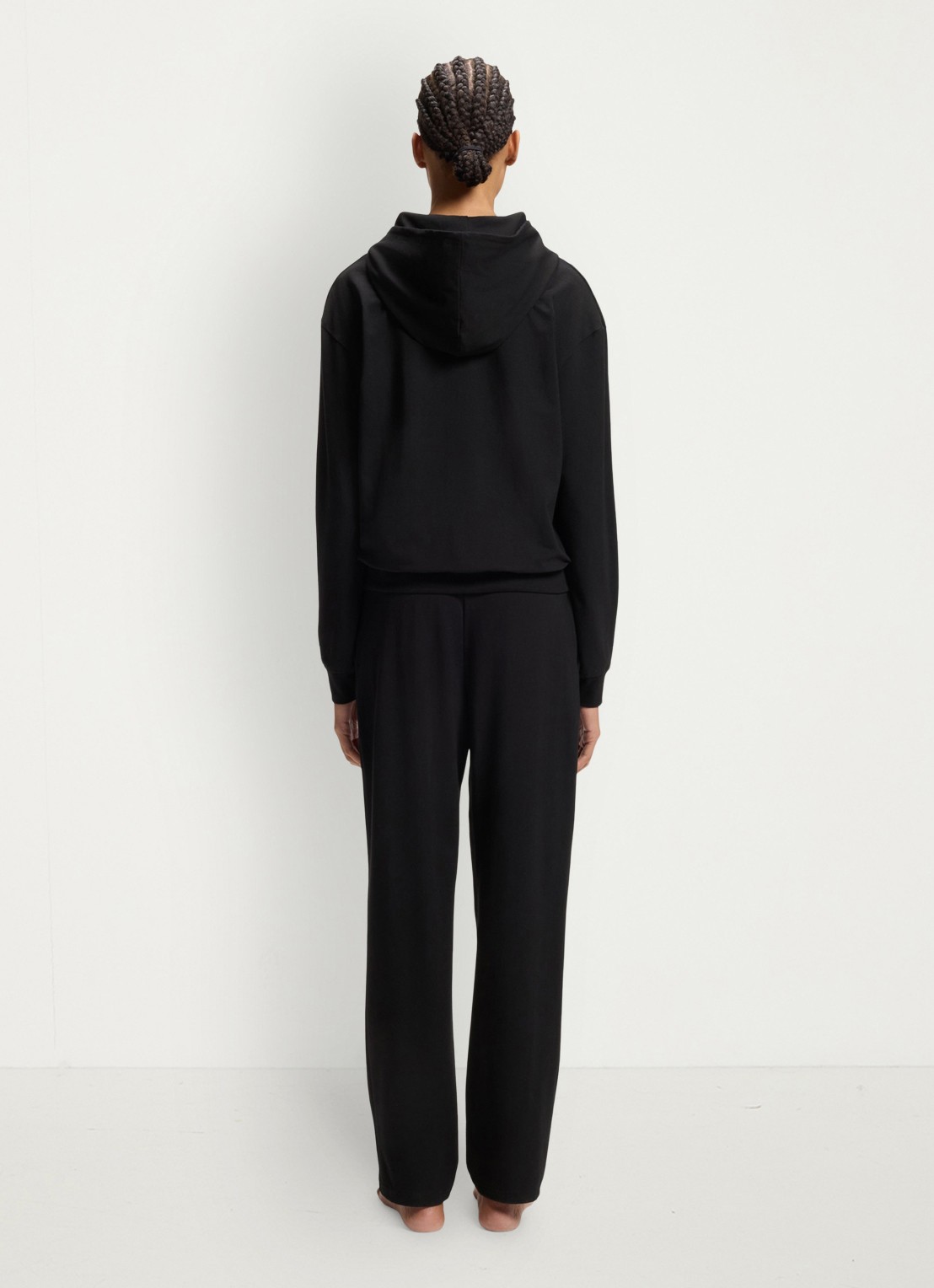 HUGO Lounge hoodie met logo - achterkant 3 zwart