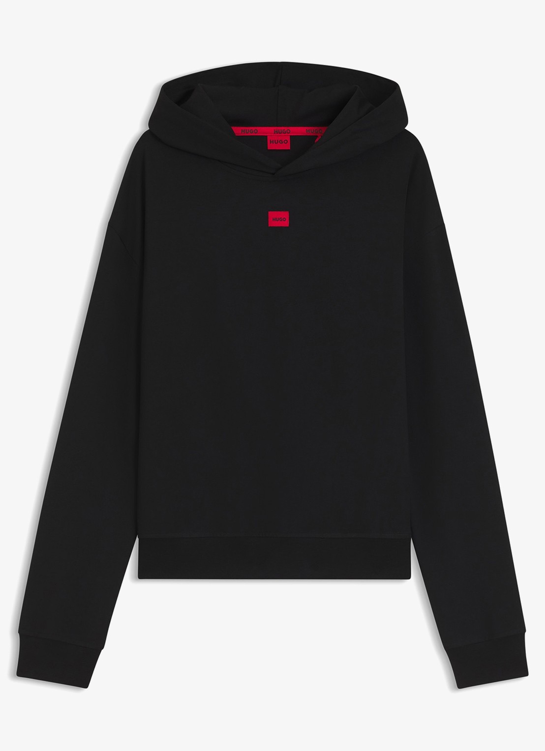 HUGO Lounge hoodie met logo - voorkant 4 zwart