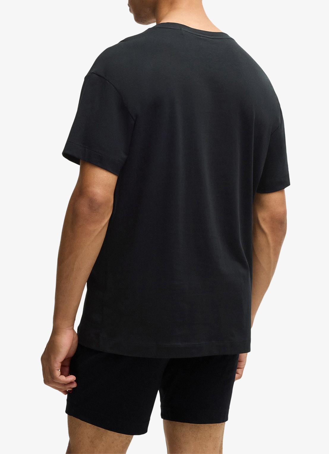 HUGO Lounge T-shirt met logo - achterkant black-001 / zwart