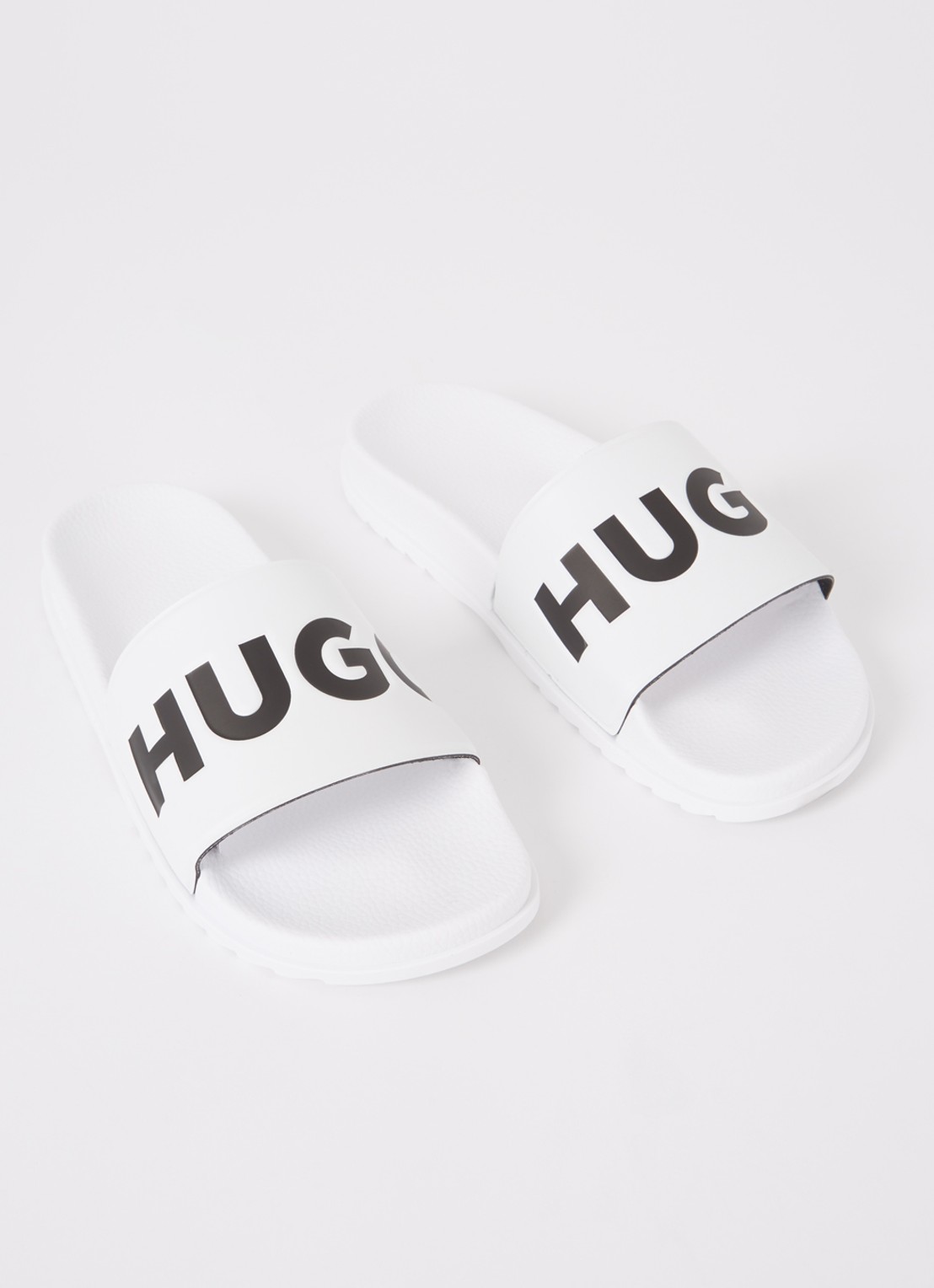 HUGO Match It slipper met logo - detail 2 wit